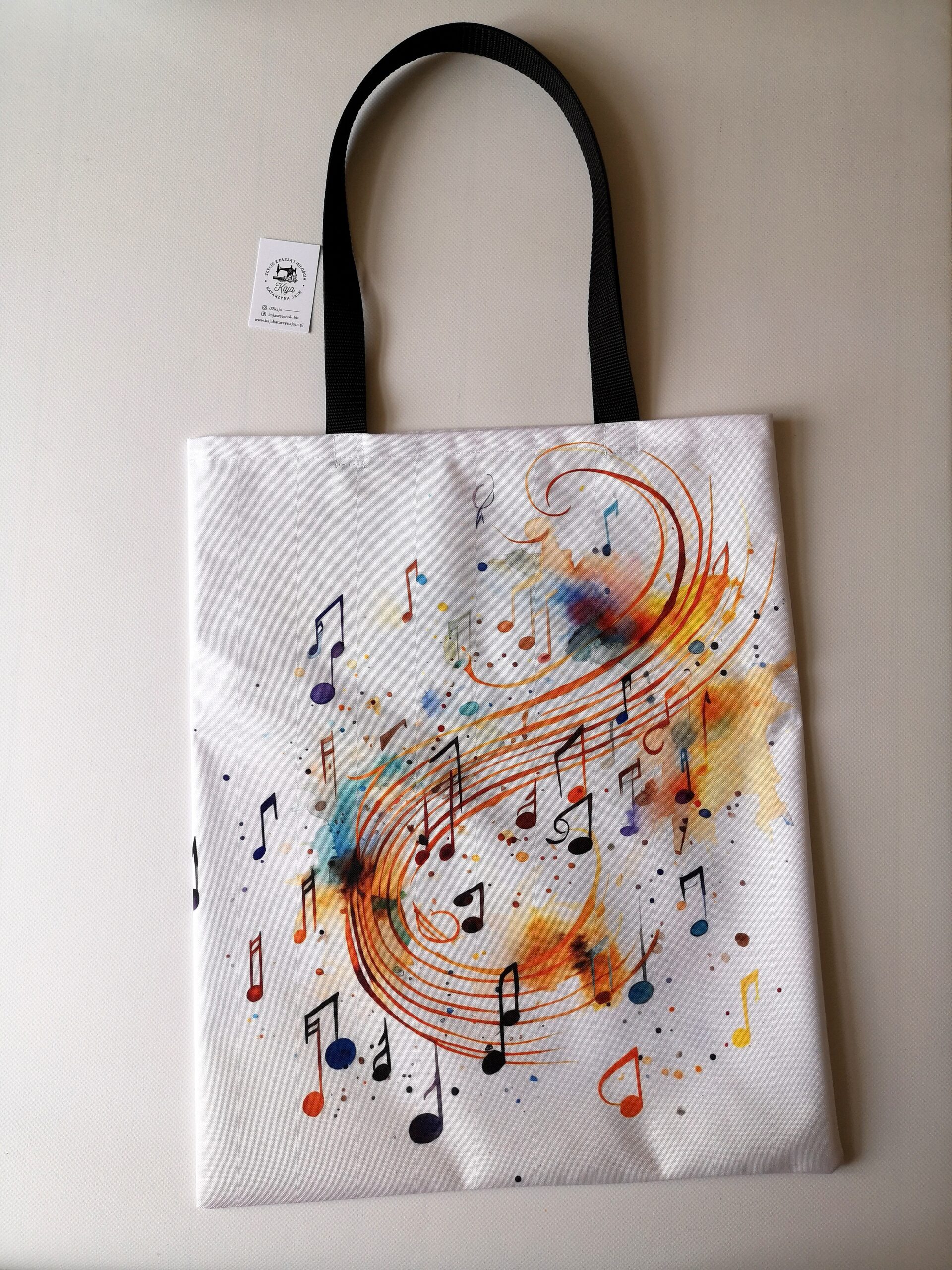 torba muzyczna klucz biała torba muzyczna klucz biała