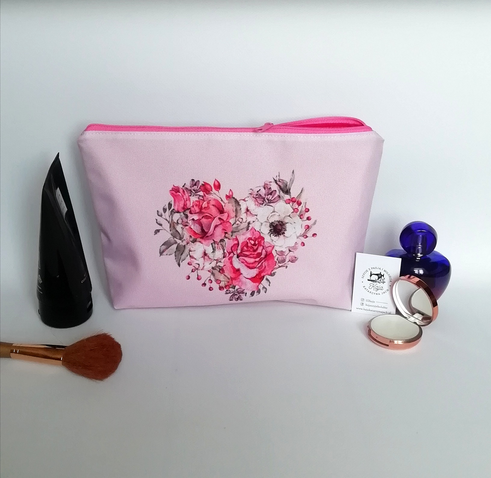 kosmetyczka różowe serce kosmetyczka różowe serce