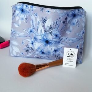 kosmetyczka szare kwiaty