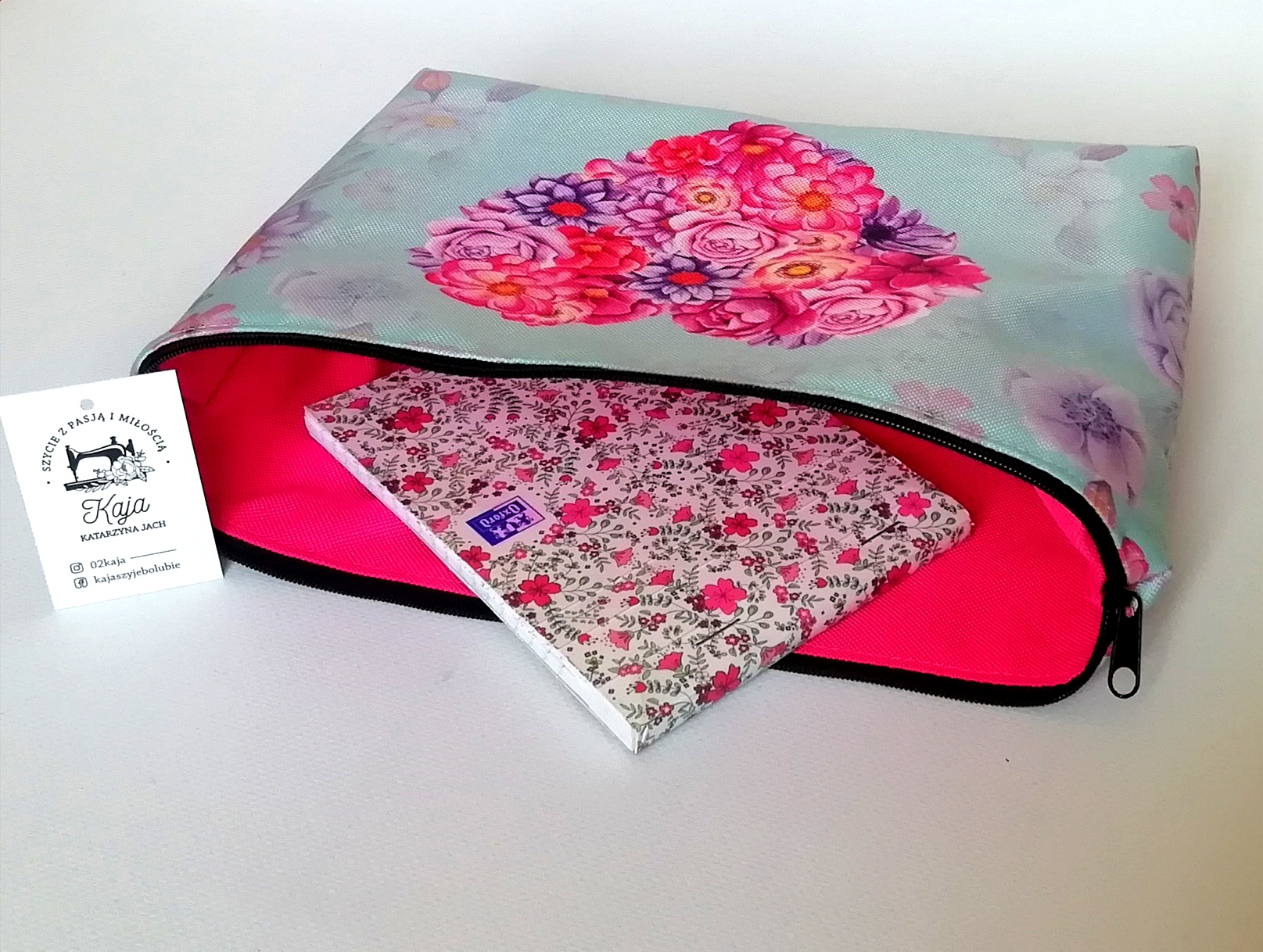 kosmetyczka niebieskie serce kosmetyczka niebieskie serce