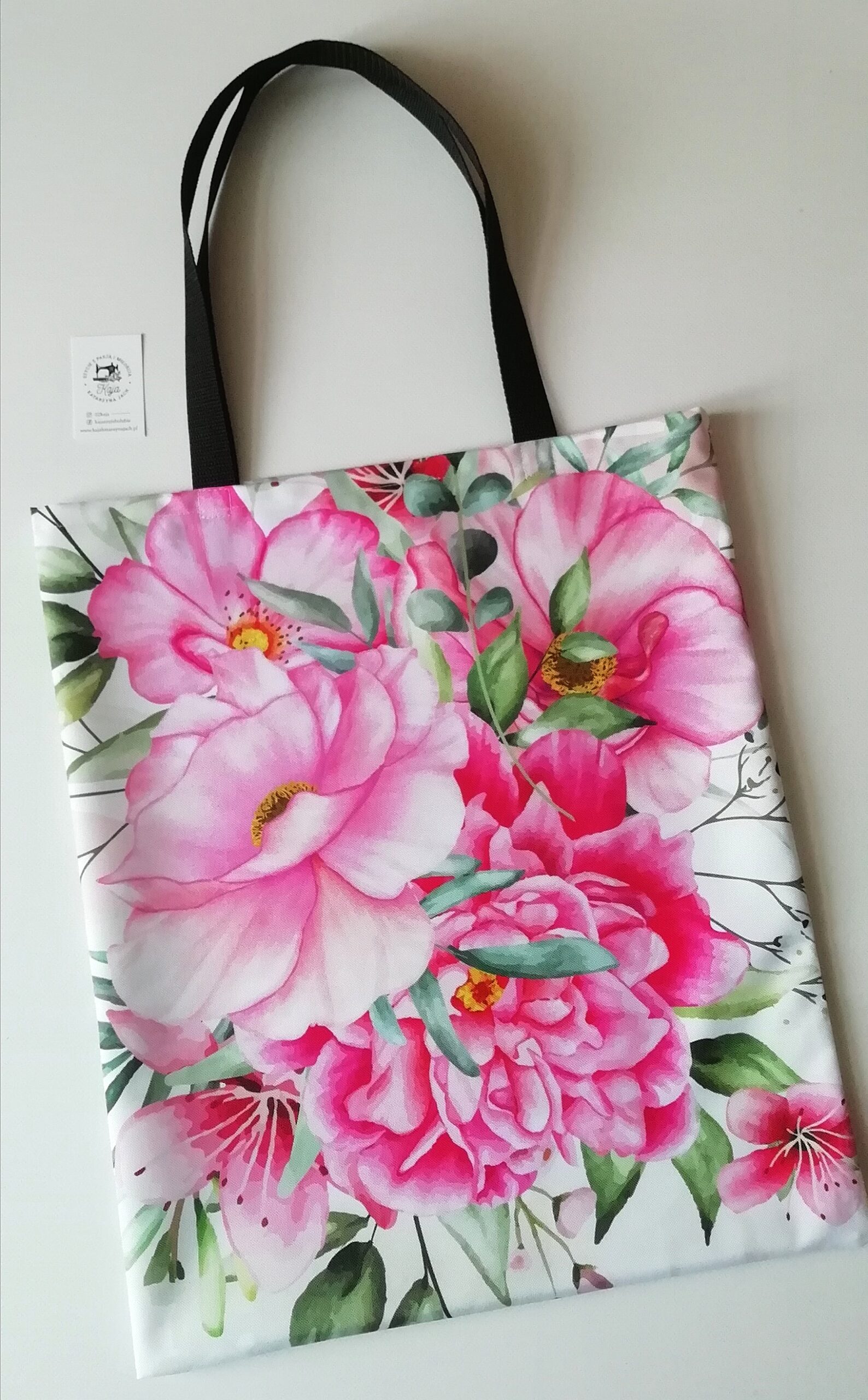 torba kwiatowa piwonie róż torba kwiatowa piwonie róż