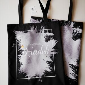 torba dla dziadka srebrna