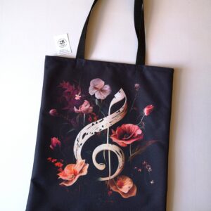 torba muzyczna klucz wiolinowy bordo